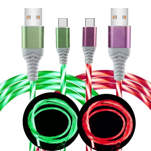 Illuminate Your Charging Experience with the 6.6 FT Light Up USB Type C Charger Cable – 3 A Fast Charge LED Cord for i Phone 16/15 Series & Samsung Galaxy S20/S10/S9/S8, LG V40/V30 – Stylish, Durable, and Enhanced Compatibility for Modern Devices