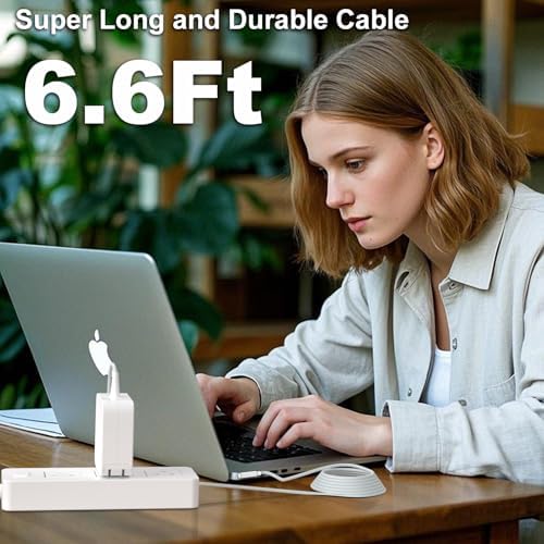60 W L-Tip Mac Book Pro Charger – Universal Magnetic Power Adapter for Pre-Mid 2012 13-Inch Models – Fast Charging with Safety-Certified Design and Travel Optimization – LED Status Indicator & Durable Heat Sink for Reliable Performance – Includes 6.6 ft Power Cord – Backed by 30-Day Money-Back Guarantee & 1-Year Warranty