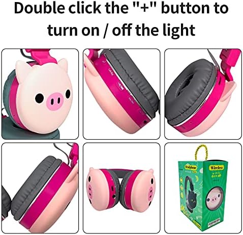 Safe and Fun Black Cat Wireless Over-Ear Headphones for Kids Aged 3-12 – 85 d B Volume Limiter, 30-Hour Playtime, Bluetooth 5.0, FM Radio & TF Card Support – Exceptional Audio Experience for Young Listeners with Ultimate Safety Features