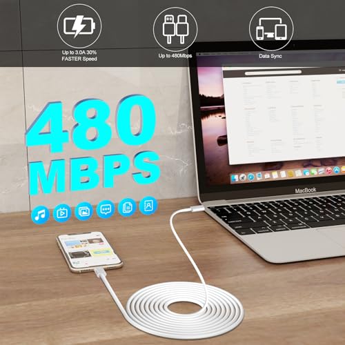 Rapid Charge Duo: 10 FT USB-C Lightning Cable Set for i Phone 14/13/12/11/XR/SE/X & i Pad – MFi Certified Fast Charging Blocks for Ultimate Connectivity and Convenience