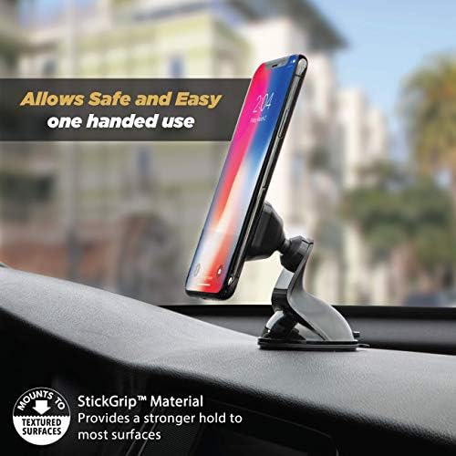 Scosche Magic Mount Select Dual Pack – Premium Magnetic Car Phone Holder for i Phone & Android – Secure 360° Adjustable Mount for Hands-Free Driving – Ideal for Dash & Window Use – Durable Design for Enhanced Compatibility & Safety