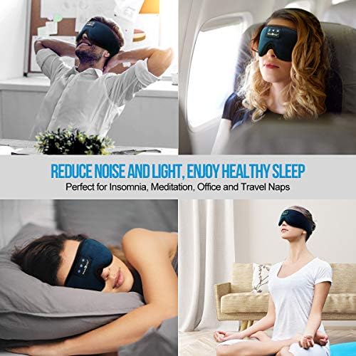 Ultimate Bluetooth Sleep Mask with High-Definition Sound: Perfect for Side Sleepers Seeking Unmatched Comfort and Entertainment – Experience Enhanced Connectivity, Crisp Audio, and Stylish Relaxation for Restful Nights and Mindful Moments – Ideal Gift for Music Lovers and Meditative Souls