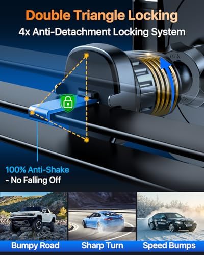 YRU 2025 Premium Adjustable Car Phone Holder Mount – Versatile Bendable Aluminum Arm for Secure Dashboard & Windshield Positioning – Universal Compatibility for i Phone 16, 15, 14, 13 Pro Max, Samsung & More – Sleek Black Design for Modern Vehicles – Effortless Tool-Free Installation – Enhance Navigation & Hands-Free Calling Experience