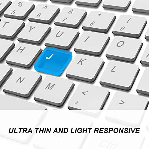 Sleek JOYACCESS J Wireless Keyboard – Ultra-Compact 2.4 G Slim Design with Numeric Keypad for Effortless Typing on Laptops, Mac Book Air, and PCs – Elegant Silver & White Finish for Modern Workspaces – Perfect for Professionals and Students Seeking Enhanced Productivity