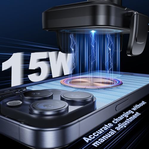 Revolutionary Wireless Car Charger with Auto-Clamping Cup Holder – 15 W Rapid Charging for i Phone 16/15/14/13/12/11 Pro Max and Samsung Galaxy S24 Ultra/S23/S22/S21/S20 – Dual PD & QC3.0 Ports for Enhanced Device Compatibility and Driving Convenience
