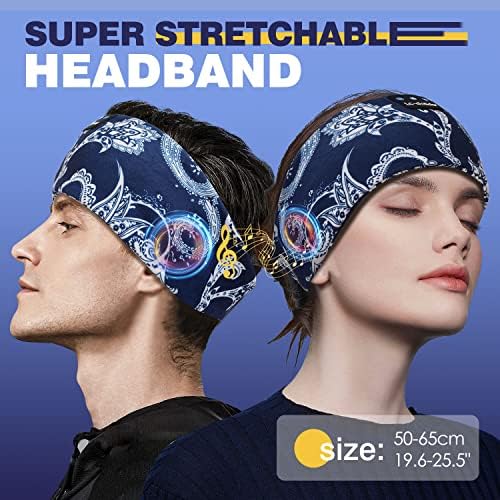 Revolutionary Wireless Sleep Headband with HD Sound: Ultimate Comfort Bluetooth Earphones for Relaxation, Fitness, and Travel – Sweat-Resistant Eye Mask for Active Lifestyles and All-Night Use
