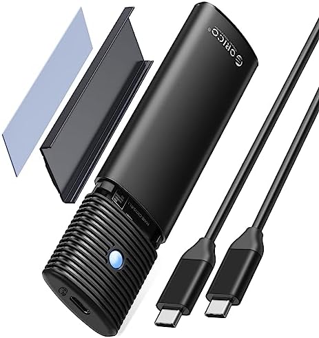ORICO Tool-Free M.2 NVMe SATA SSD Enclosure Adapter – High-Speed USB-C 3.2 Gen 2 External Drive for 2230/2242/2260/2280 M.2 SSDs – Durable Aluminum Case with UASP & TRIM Support for Optimal Performance – Portable Data Storage Solution