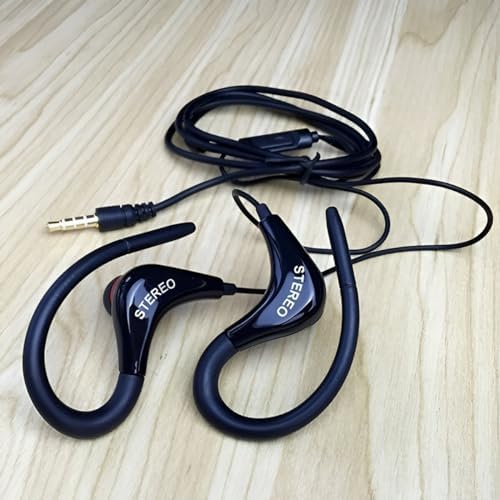 Premium Wired Earphones with Microphone for Active Lifestyles – Noise Cancelling In-Ear Headphones with Deep Bass Stereo Sound for Workouts, Gaming, and Clear Calls (Black) – Versatile Compatibility and Ergonomic Comfort