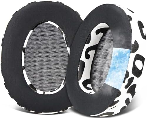 Upgrade Your Sony WH-H900 N & MDR 100 ABN Headphones with SOULWIT Snow Leopard Noise Isolation Replacement Earpads – Experience Unmatched Comfort, Superior Sound Quality, and Easy Installation for Noise-Canceling Over-Ear Headphones
