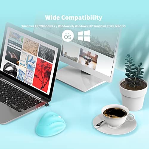 Revolutionize Your Workspace with the Green Ergonomic Wireless Mouse – Superior Vertical Design for Ultimate Comfort, Silent Clicks for Distraction-Free Focus, Long-Lasting Battery Life Powered by 1 AA Battery, Precision Control Up to 1600 DPI with USB Receiver Compatibility for PCs, Laptops, and Desktops