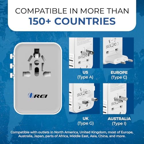OREI Switzerland Travel Plug Adapter with Dual USB Ports – Ultimate Type J Charging Solution for USA Devices – Fast, Efficient Power for i Phones, Laptops, Tablets & More – Essential Travel Accessory for Hassle-Free Connectivity