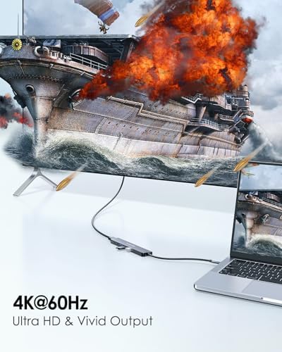 LENTION Rose Gold 8-in-1 USB-C Hub: Ultimate Connectivity for Mac Book Pro & Surface with 4 K HDMI, 100 W Power Delivery, and 5 Gbps Data Transfer – Perfect Accessory for Busy Professionals Seeking Efficiency and Style