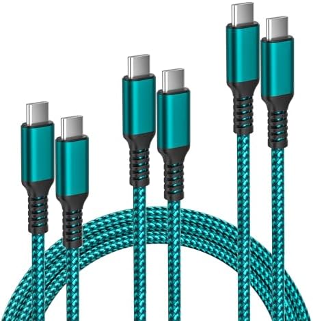 Elevate Your Charging Game with Elebase i Phone 16 Pro Max 3-Pack Charging Cables – 3.3 FT, 6.6 FT, 10 FT USB-C to USB-C Fast Charger for i Phone 16, Mac Book, Air Pods 4, i Pad Air 5/Mini 6, Samsung Galaxy S25/S24/S23 Ultra – Unmatched Durability & 100 W Rapid Power Delivery for Home, Office, and Travel Use