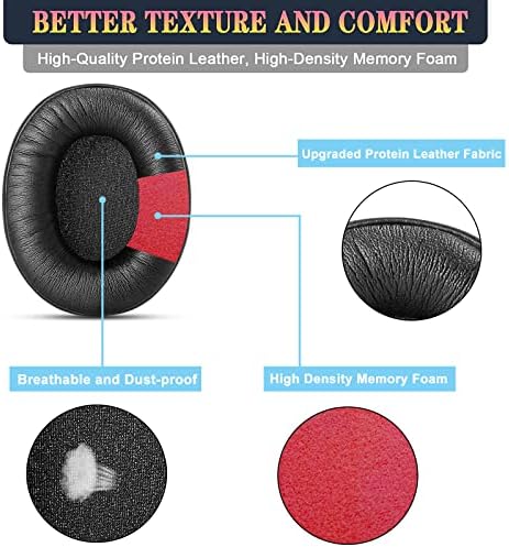 Ultimate Comfort Replacement Ear Pads for Hyper X Cloud II Wireless & Cloud Alpha – Luxurious Velour & Premium Protein Leather with High-Density Foam for Enhanced Gaming Experience – Quick Installation & Sleek Black Design