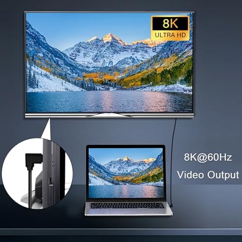 Right-Angled USB C to USB C Extension Cable – 90 Degree USB 4.0 Connector for 240 W Fast Charging and High-Speed Data Transfer – Perfect for Tight Spaces; Ideal for Laptops, Tablets, and Mobile Devices – Enhanced Multimedia Support and Strain Relief Design
