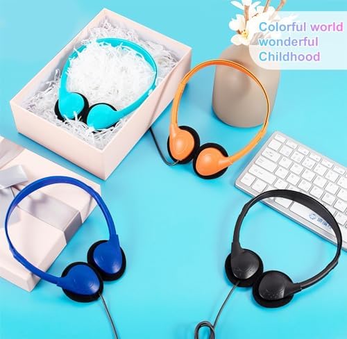Bulk Kids Headphones – 25-Piece Classroom Audio Package for Enhanced Learning – Lightweight Adjustable On-Ear Design with Universal Device Compatibility in Sleek Black – Perfect for Engaging Group Activities and Extended Listening Comfort – Durable and Affordable Solution for Students and Adults