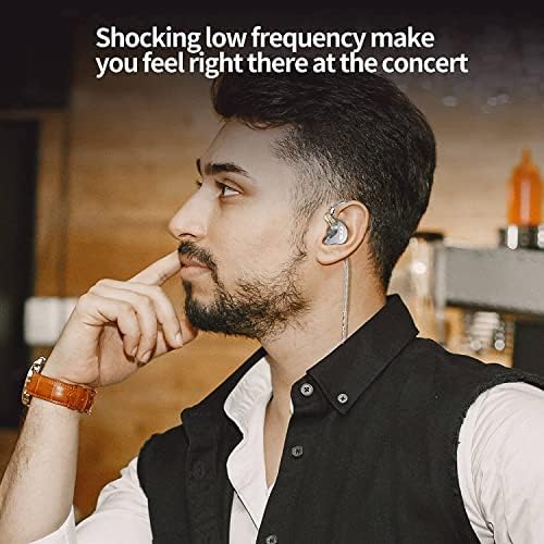 CCZ DC02 Hi-Fi In-Ear Monitors – Premium Wired Earbuds for Musicians and Audio Lovers – Cutting-Edge Dual Magnetic Circuit Technology for Superior Sound Clarity and Noise Isolation – Robust 4 N OFC Cable for Enhanced Durability – Perfect for Studio Use, Live Performances, and Everyday Listening (Sleek Black, No Microphone) – Transform Your Music Experience with Unmatched Fidelity