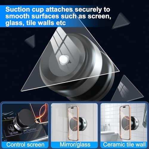 Revolutionary 360-Degree Rotatable Magnetic Car Phone Holder – Electric Vacuum Suction Mount for Flat Surfaces, Perfectly Compatible with Mag Safe i Phones, Sleek Silver Design for Ultimate Convenience and Safety on the Road