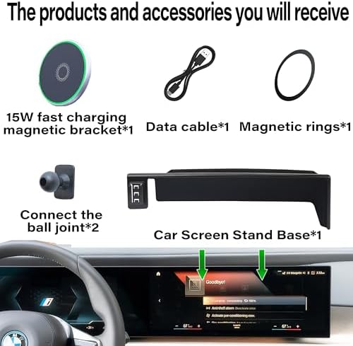 BMW 7 Series 2016-2022 Precision-Fit Phone Holder with 15 W Fast Wireless Charging – 360° Rotating Mount for Ultimate Safety and Connectivity, Perfect for 10.25/10.3 Inch Touch Screens – Premium Hands-Free Driving Accessory