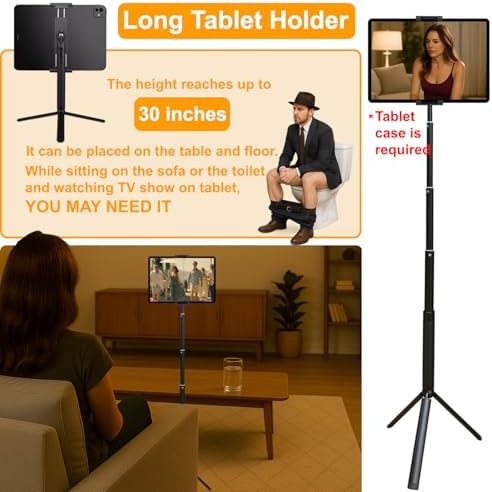 Versatile Travel Monitor Stand FL11 C: Adjustable Height Tablet Holder for 15.6-18.5 Inch Displays with Secure Clamp, Swivel/Tilt Features, and Compact Tripod Design for Enhanced Productivity on the Go