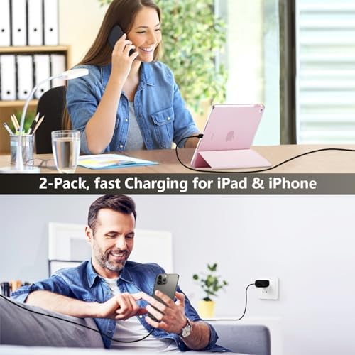 Ultimate 10 FT USB-C Fast Charging Kit for i Phone 16 and 15 – 20 W Power Adapter & Extra Long Cord for Rapid Charging of i Pads and Android Devices – Enhanced Compatibility and Durability for Everyday Use