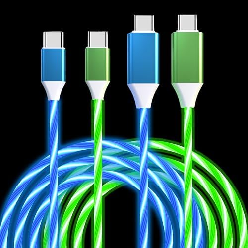 Revolutionize Your Power Connection: 6.6 FT LED USB C to USB C Cable – 60 W/3 A Fast Charger for i Phone 15, Mac Book Air, i Pad Pro, Pixel & Samsung Galaxy S23/S24 – Durable, Stylish, and User-Friendly Charging Solution for Tech-Savvy Professionals and On-the-Go Users