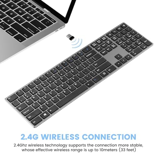 K01 R 2.4 G Wireless Keyboard – Ultra-Slim Compact Design with Numeric Keypad for Effortless Typing on Windows PCs & Laptops, Long-Lasting Battery Life, Whisper-Quiet Keys for Enhanced Productivity, Perfect for Home & Office Use