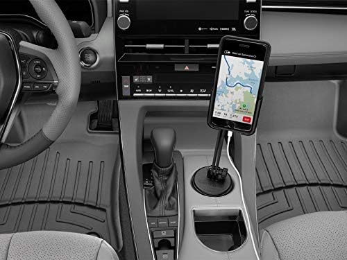 Universal Adjustable Cup Holder Phone Mount by Weather Tech – Hands-Free Smartphone Accessory for Cars and Trucks – Optimal Viewing with Extension Feature – Durable Design for i Phone and Android – Secure Charging Compatibility – Elevate Your Driving Experience