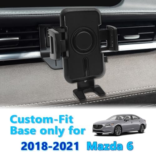 Premium WAAPAK Car Phone Holder Mount for 2016-2021 Mazda 6 – Ultimate Smartphone Cradle with 360-Degree Rotation, No-Tool Installation, and Robust Design for Enhanced Driving Safety and Seamless Navigation