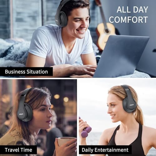 Revolutionize Your Audio Experience with Uliptz Bluetooth 5.3 Over-Ear Headphones – 65-Hour Playtime and Customizable Hi-Fi Sound for Every Mood – Ultra-Lightweight, Travel-Ready Design for Office, Home, and On-the-Go Listening – Immerse in Superior Comfort and Crystal-Clear Calls