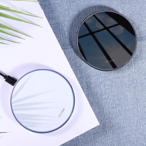 FDGAO Ultra-Compact 20 W Max Fast Wireless Charger – Effortless Qi Charging Pad for i Phone 16/15/14/13/12/SE/11/XS Max/XR, Samsung Galaxy S25/S24/Note, Air Pods, Pixel & LG G8 – Streamlined Charging Solution with Advanced Safety Features for Home or Office Use