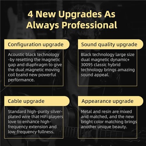 KZ ZSN PRO X Gaming Earbuds: Premium High-Fidelity In-Ear Monitors with Hybrid Dual Driver Technology, Detachable Tangle-Free Cable, and Built-In Microphone for Superior Sound Quality and Enhanced Compatibility with Computers and Tablets – Ideal for Gamers and Music Lovers Alike in Elegant Gold Finish