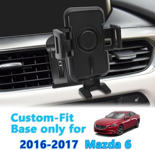 Premium WAAPAK Car Phone Holder Mount for 2016-2021 Mazda 6 – Ultimate Smartphone Cradle with 360-Degree Rotation, No-Tool Installation, and Robust Design for Enhanced Driving Safety and Seamless Navigation