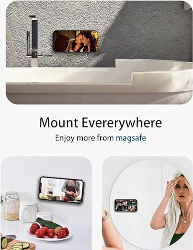 SALEX Mag Safe-Compatible Phone Mount Duo – Versatile Magnetic Holders for Dashboard, Wall, Fridge, or Truck – Ideal for i Phone 15, 14 Plus, 13 Pro Max, 12 Mini – Sleek Design with Enhanced Magnetic Strength for Ultimate Convenience and Safety – Effortless Installation for Hands-Free Navigation and Multitasking