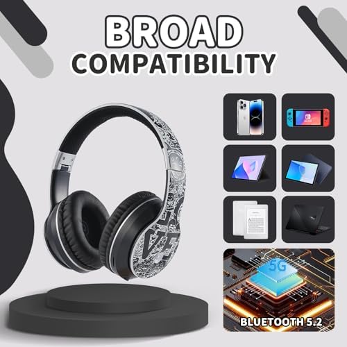 Ultimate Comfort Wireless Bluetooth Headphones for Kids – Ergonomic Over-Ear Design with Soft Protein Cushions for Unmatched Listening Pleasure – Perfect for Gaming, Music, and Active Lifestyles – Sleek Black and White Aesthetic for Ages 3 to 21 – Lightweight and Durable for Long-Term Use – Ideal Wireless Sports Headset with Extended Battery Life for Endless Enjoyment