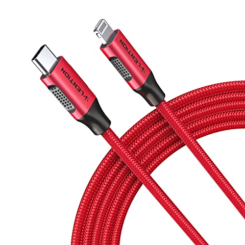 LENTION MFi Certified USB C to Lightning Charging Cable – 3.3 ft Durable Nylon Braided Fast Charger for i Phone 13/12/11/Pro/Max/X/XR/SE/i Pad Air/Pro/Mini – Enhanced Power Delivery & Stylish Space Gray Design for Ultimate Compatibility