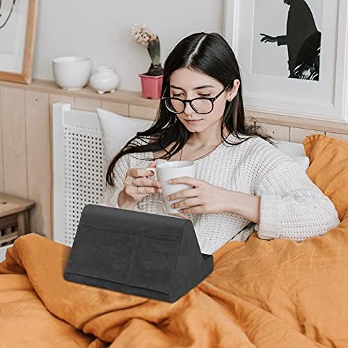 Elevate Your Viewing Experience with the Soft Blues Adjustable Pillow Stand: Ultimate Hands-Free Comfort for Tablets, E-Readers, and Smartphones – Perfect for Cozy Couch or Bedtime Use with Convenient Storage Pocket and Customizable Angles for Optimal Relaxation