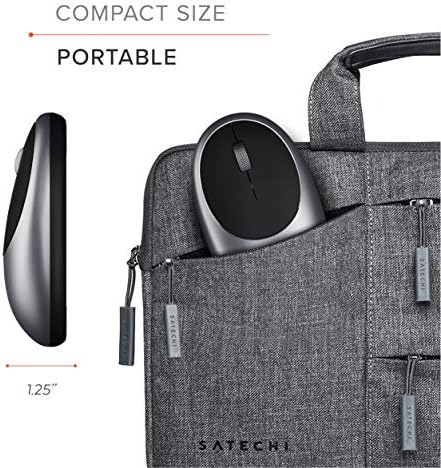 Satechi M1 Wireless Bluetooth Mouse – USB-C Rechargeable, Sleek Compact Design for Mac & Windows, Ultimate Portability for i Phone, i Pad Pro, Mac Book & More – Stylish Silver Finish for Effortless Connectivity and Comfort