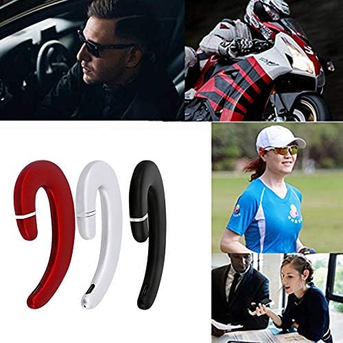 Revolutionary Ear Hook Bluetooth Wireless Headphones – Comfort-Focused Noise Cancelling Earphones with Microphone for Android & i Phone Compatibility (Red) – Effortless Connectivity, Ultimate Sound Quality, and Ergonomic Design for All-Day Wear