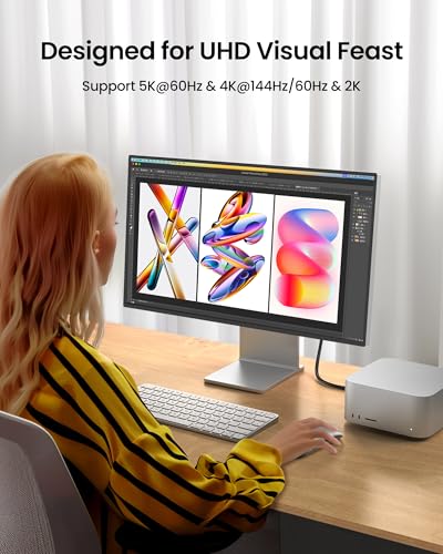 Silkland Ultra High-Speed USB C Display Cable – 4 K/8 K Resolution, 20 Gbps Data Transfer, 240 W Power Delivery, 3.3 FT Length – Perfect for Mac Book Pro, i Phone 16, i Pad – Ideal for Gamers and Creative Professionals Seeking Exceptional Visuals and Quick Charging Solutions