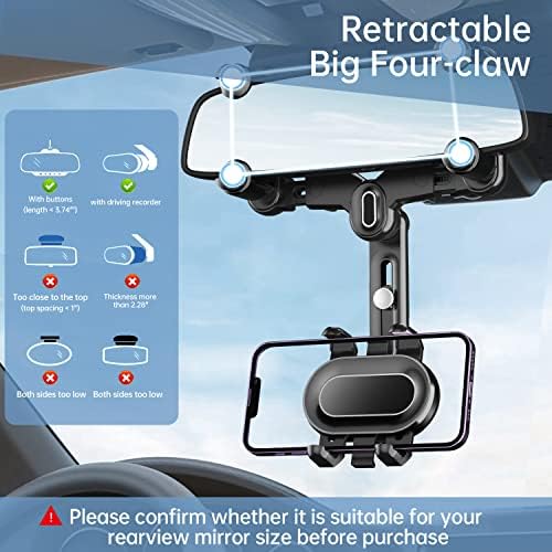Revolutionize Your Driving Experience with Our Premium Mag Safe Car Mount – Secure Rear View Mirror Phone Holder for i Phone 16/15/14/13/12 Series & All Mag Safe Devices – Effortless Installation, Adjustable Viewing Angles, and Superior Magnetic Grip for Ultimate Safety and Convenience