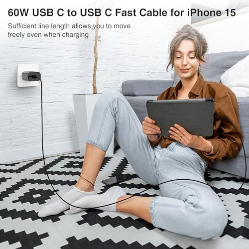Elevate Your Charging Experience with the 20 W USB-C Power Adapter & 10 ft Type C Cable – Perfectly Engineered for i Phone 16/15, i Pad Pro, and Air Pods – Compact Wall Charger for Accelerated Power Delivery and Unmatched Portability – Superior Charging Speed for All Your Apple Devices on the Go