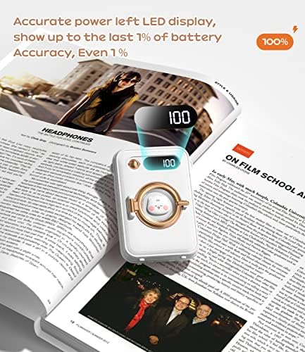 Ultra-Compact 10000 m Ah Fast Charging Power Bank with Built-in Cables and LED Display – Cute, Lightweight Design for i Phone, Samsung, and Tablets – Perfect Travel Companion for Effortless Power On-the-Go