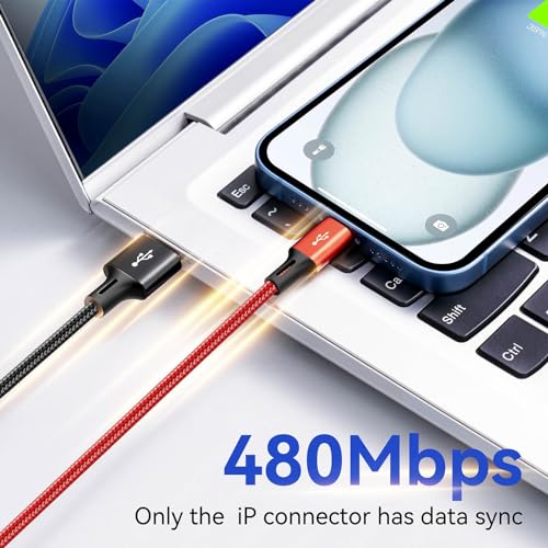 Versatile 4-in-1 Braided Multi USB Charging Cable with Fast Charging Support – Durable 4 A Charging Cord for Smartphones, Tablets, and Gaming Devices – 2 Pack (4 Ft) with IP/USB C/Micro Ports for Seamless Compatibility and Enhanced Performance