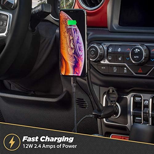 Scosche MAG12 V-XCES0 Universal Magnetic Car Phone Holder with USB Charger – Effortless Hands-Free Mounting for i Phone, i Pad, and All Smartphones – Durable Cigarette Lighter Design for Safe Navigation and Charging on the Go