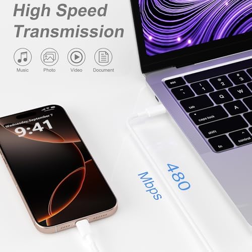 Power Up Your i Phone 16/15 with the Ultimate 30 W Fast Charging Bundle: Dual USB-C Wall Adapter & Long 6 ft/10 ft Cables for i Phone 16 Pro Max, 15 Pro Max & i Pad Pro – Superior Rapid Charging, Unmatched Durability & On-the-Go Convenience