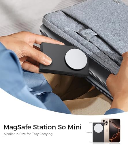 Ultimate 3-in-1 Wireless Charging Station: Fast-Fold Portable Mag Safe Charger for i Phone 12-16, Apple Watch Series 10/9/8/Ultra 2 & Air Pods 4 with 20 W Power Adapter – Effortless Travel and Enhanced Compatibility for Efficient Device Charging