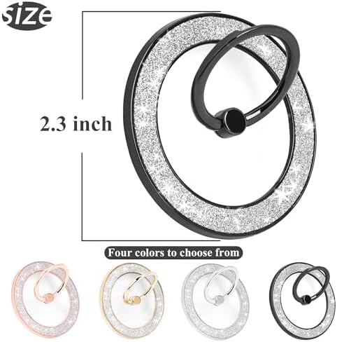 LIZIMANDU Mag Safe Magnetic Phone Holder – Rose Gold Finger Ring Stand for i Phone 15 Pro Max/Plus and Compatible Smartphones – Stylish Grip with 360-Degree Rotation, Effortless Installation, Wireless Charging Ready, Durable Accessory for Everyday Functionality and Fashion