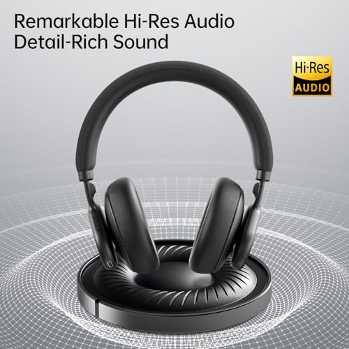 Discover the Ultimate Audio Escape with FINGERTIME’s Bluetooth 5.3 Over-Ear Headphones – Advanced Active Noise Cancelling, Unmatched 40-Hour Playtime, and Luxurious Comfort in a Sleek Grey Finish for Effortless Audio Bliss and Flawless Connectivity