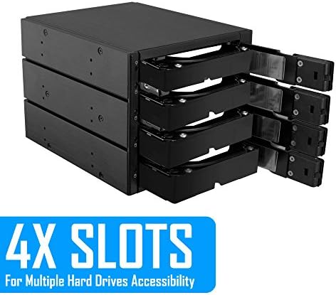 Kingwin Universal Hot Swap Mobile Rack for 2.5” & 3.5” SSD/HDD – Effortless Internal Tray-Less SATA Hard Drive Backplane Enclosure with 6 Gbps Support for SATA I/II/III & SAS I/II – Ultimate Flexibility and Enhanced Data Transfer Speed for Efficient Storage Management